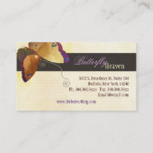 シックな茶色の蝶パーソナライズされた 名刺 (裏面)