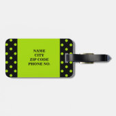 シックな荷物/ギフトのラベル42の緑の点 ラゲッジタグ (裏面横)