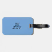 シックな荷物/バッグラベル_153ブルー/ブラック/モノグラム ラゲッジタグ (裏面横)