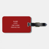 シックな荷物TAG_16 RED/BLACKは縞で飾ります ラゲッジタグ (裏面横)