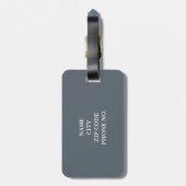 シックな荷物TAG_BALLET PINK/GRAYの花柄 ラゲッジタグ (裏面縦)