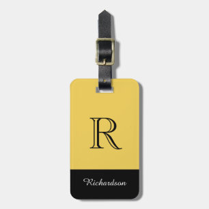 シックな荷物TAG_BLACK/PRIMROSE YELLOW/WHITE ラゲッジタグ