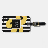 シックな荷物TAG_MODの黄色いケシ ラゲッジタグ (正面横)