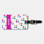 シックな荷物TAG_MODERNのパステル調の幾何学的 ラゲッジタグ (正面横)
