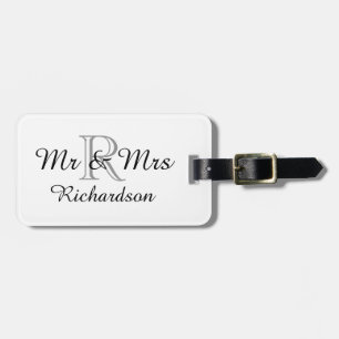 シックな荷物TAG_MR及びMRS_BLACK/WHITE ラゲッジタグ