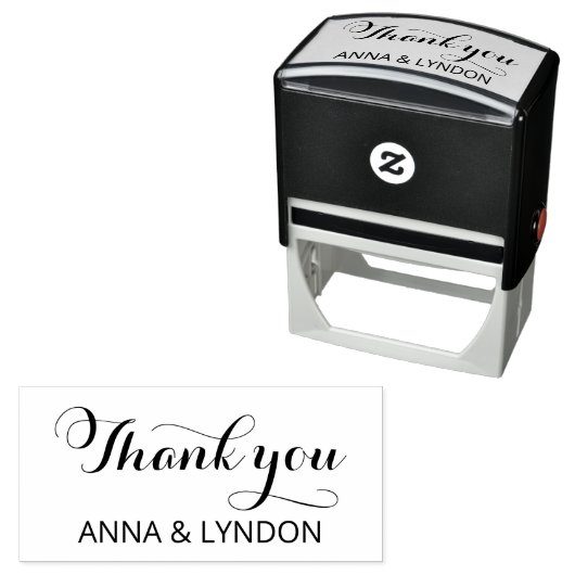 シックな華やかな |ありがとうございまパーソナライズされたす セルフインキングスタンプ (インサイチュ)