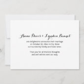 シックな華やかな | の写真の後に幸結婚福に 案内状 (裏面)