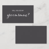 シックな華やかな |私のグロムスマンになってくれない? エンクロージャーカード (正面/裏面)