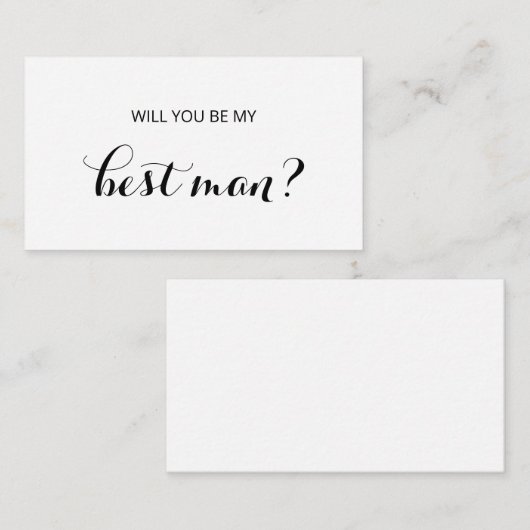 シックな華やかな |私の花婿介添人? エンクロージャーカード (正面/裏面)