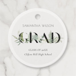 シックな葉のシダ多肉性の緑の葉の卒業 フェイバータグ