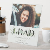 シックな葉の多いシダの葉の写真卒業 台座サイン (インサイチュ)