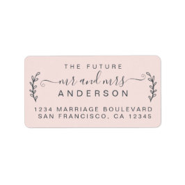 シックな葉の未来ミセス結婚ズ差出人住所 ラベル