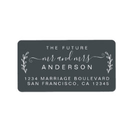 シックな葉の未来ミセス結婚ズ差出人住所 ラベル