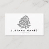 シックな蓮の花ミニマリストのソーシャルメディアのアイコン 名刺 (正面)