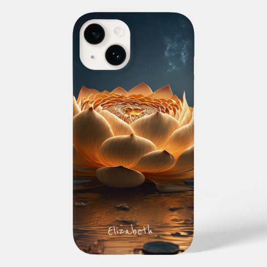 シックな蓮の花 Case-Mate iPhoneケース (裏面)