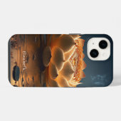 シックな蓮の花 iPhoneケース (裏面横)