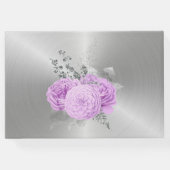 シックな薄紫シルバーフローラカスタマイズ結婚可能 ゲストブック (裏面)