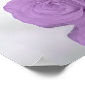 シックな薄紫パープルバラの結婚プラグ抜き式 ポスター (角)