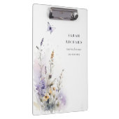 シックな薄紫紫色のワイルドフラワーバタフライウォーター色 クリップボード (右)