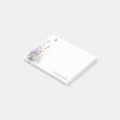 シックな薄紫紫色のワイルドフラワーバタフライウォーター色 ポストイット (アングル)