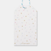 シックな虹の妖精の女の子の誕生日ありがとう ギフトタグ (裏面)