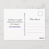 シックな虹色グラデーショングリッタークリスマス新年 ポストカード (裏面)