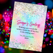 シックな虹色ユニコーングリッタークリスマス新年