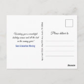 シックな虹色ユニコーングリッタークリスマス新年 ポストカード (裏面)