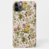 シックな血色感のあるピンクのバラ 黄色い花の葉の模様 Case-Mate iPhoneケース (裏面)