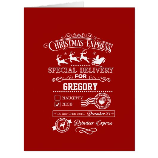 シックな表現クリスマススペシャルデリバリモノグラム (正面)