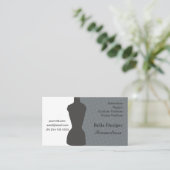 シックな裁縫婦のドレスメーカーのヴィンテージの服の型枠 スクエア名刺 (スタンド正面)