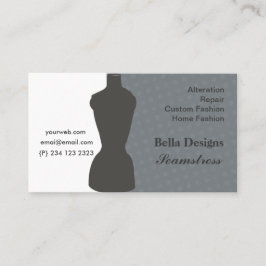 シックな裁縫婦のドレスメーカーのヴィンテージの服の型枠 スクエア名刺