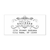 シックな装飾独自の差出人住所を作成 セルフインキングスタンプ (デザイン)