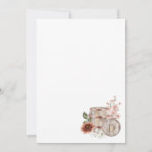 シックな西の水の色のフローラカウボーイベビーシャワー 招待状 (裏面)