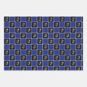 シックな警察官シンブルーラインフラッグ警官バッジ ラッピングペーパーシート (正面)