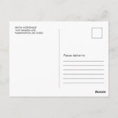 シックな象航海の象の男の子のシャワーありがとう ポストカード (裏面)