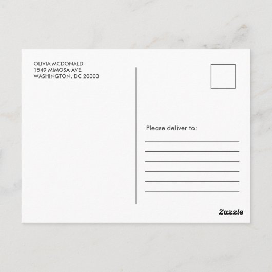 シックな象航海の象の男の子のシャワーありがとう ポストカード (裏面)