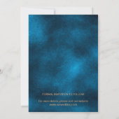 シックな豪華な海軍の金ゴールド結婚式の日付を保存PHOTO 案内状 (裏面)