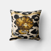 シックな豪華な野生の塩辛い女の子デイギフトガーリー クッション (裏面)