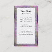 シックな買物客、個人的な買物客の名刺 名刺 (裏面)