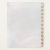 シックな赤いピンクのフローラとフェイク金ゴールド結婚ズ プランナー手帳 (裏面)