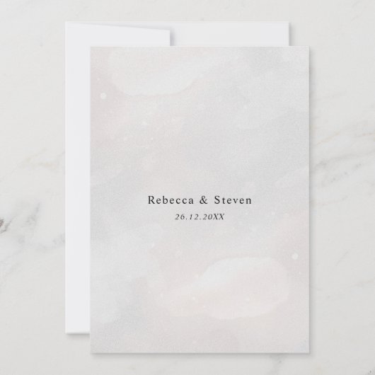 シックな赤いピンクのフローラフェイク金ゴールドリハーサル 招待状 (裏面)