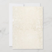 シックな赤いローズウォーター色フローラ金ゴールド40th誕生日 招待状 (裏面)