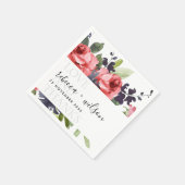 シックな赤いローズ牡丹フローラ愛と感謝してい結婚s スタンダードカクテルナプキン (角)