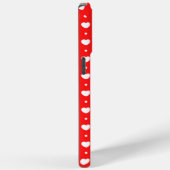 シックな赤い白のハート女の子iPhone 15ケース Case-Mate iPhoneケース (裏面 / 右)