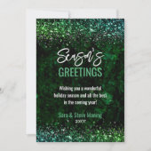 シックな赤い緑の大理石アートクリスマスの新年 (正面)