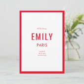 シックな赤い美しい/ファッションブランドビジネスノートカード (スタンド正面)