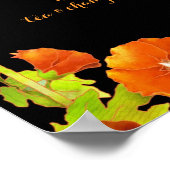 シックな赤い葵カスタマイズ可能なビジネスポスター ポスター (角)