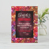 シックな赤い虹色のグリッタークリスマス新年 (スタンド正面)