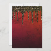 シックな赤い金ゴールドグリッターはクリスマスの新年を乾燥 (裏面)